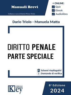 cover image of Diritto penale. Parte speciale 2024